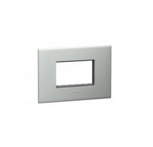 Legrand Arteor Pearl Aluminium Cover Plate With Frame, 4 M, 5757 31